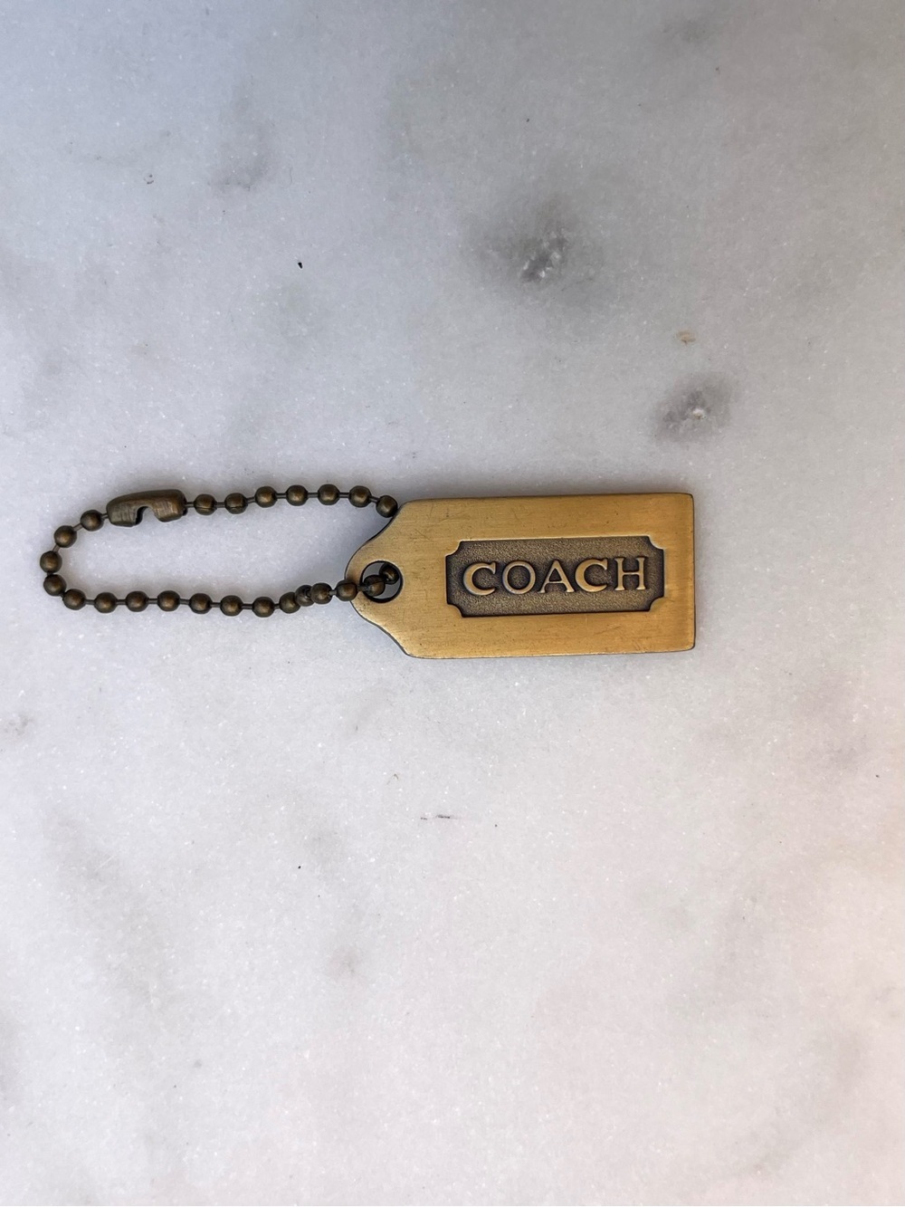 COACH Vintage Metal Gold Hang Tag, Bag Charm - Picture 4 of 4